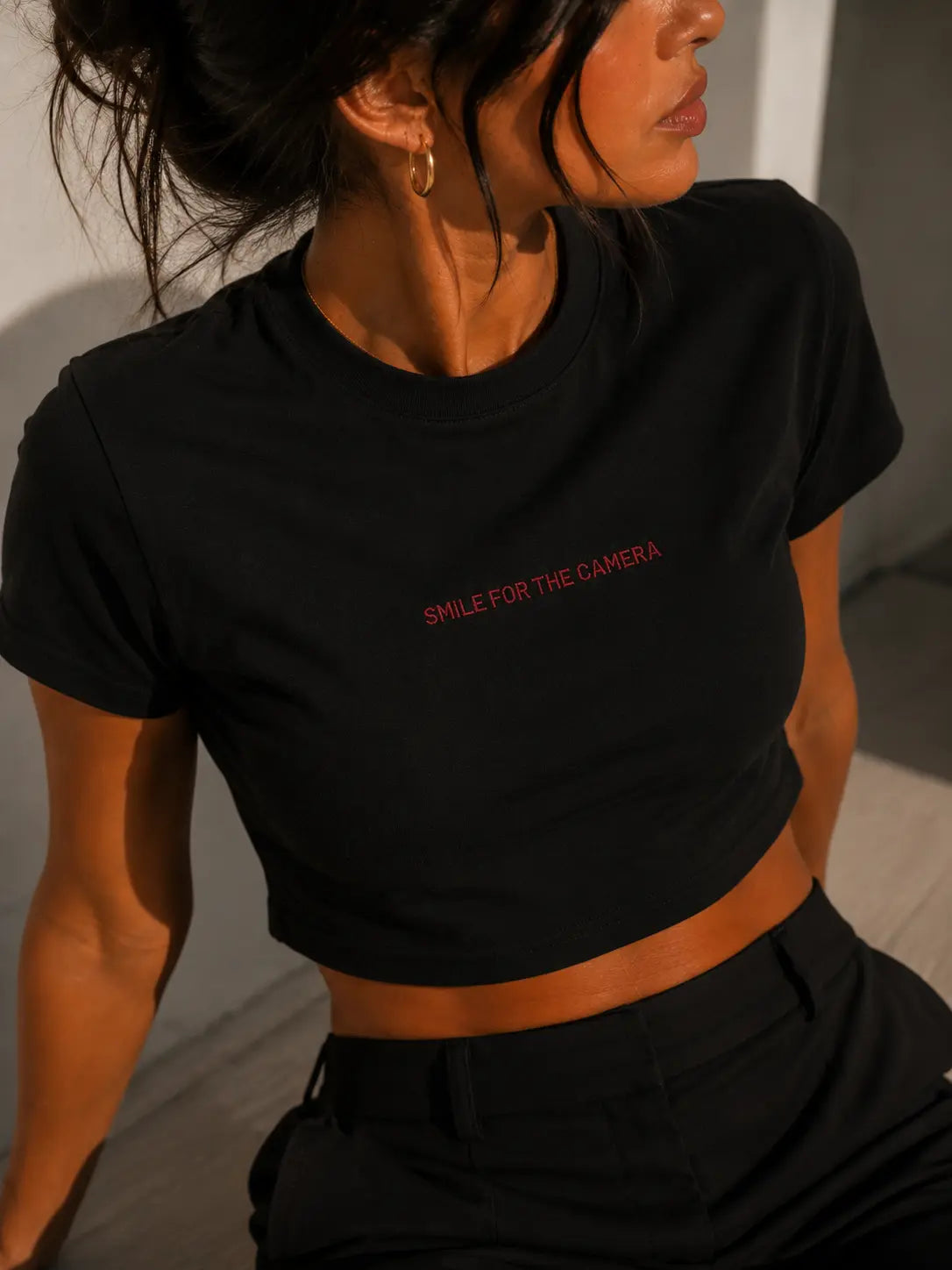 Smile For The Camera Cropped Tee