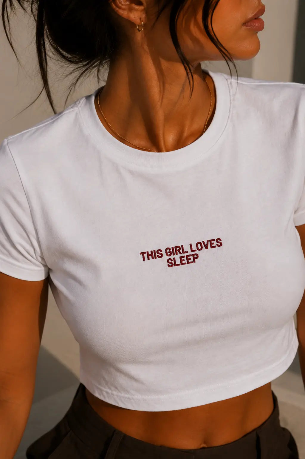 This Girl Loves Sleep Cropped Tee