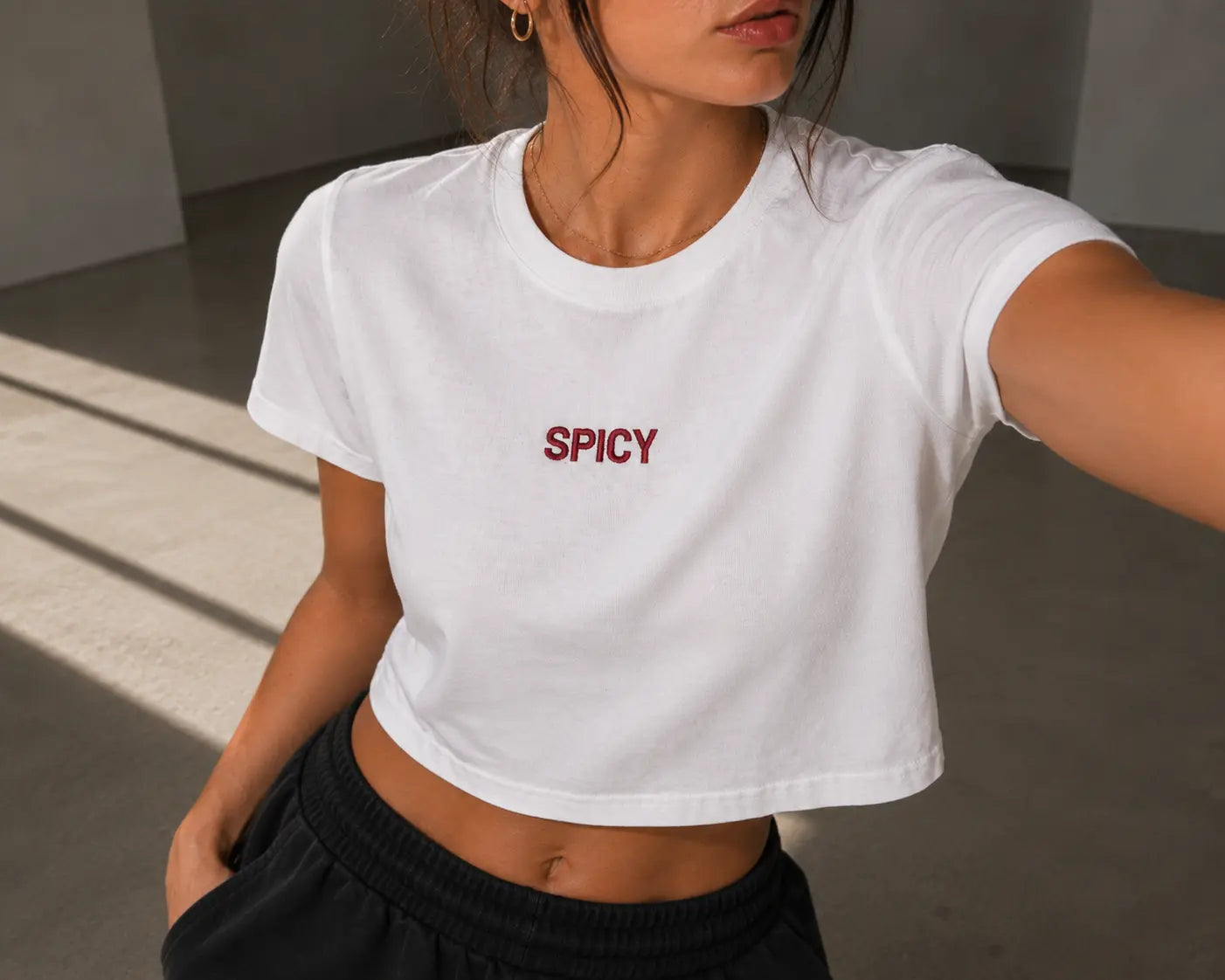 Spicy cropped graphic tee by Kindly Rude